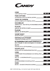 Mode d’emploi Candy CH633B3 Table de cuisson