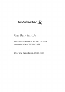 Manual Kelvinator KHGG900 Hob