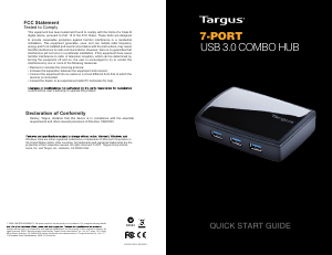 Handleiding Targus ACH120USZ USB hub