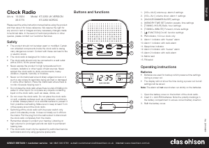 Handleiding Clas Ohlson KT-3268 Wekkerradio