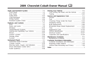 Manual Chevrolet Cobalt (2009)