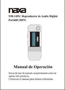 Manual de uso Naxa NM-145S Reproductor de Mp3