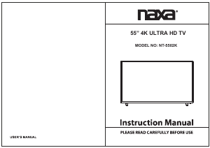 Manual Naxa NT-5502K LED Television