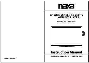 Manual Naxa NTD-1955 LED Television