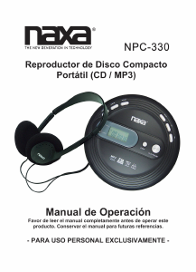 Manual de uso Naxa NPC-330 Discman