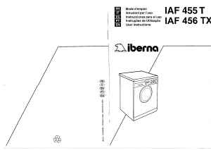Manuale Iberna LB IAF 456 TX Lavatrice
