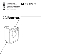 Manuale Iberna LB IAF 855 T Lavatrice