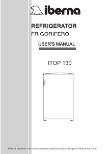 Manuale Iberna ITOP 130 Frigorifero