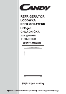 Manual Candy CCTOS 482WH Refrigerator