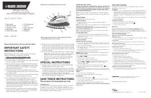 Manual de uso Black and Decker IR017W Plancha