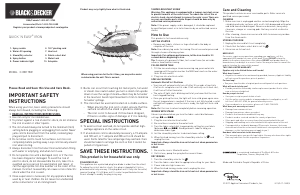 Manual de uso Black and Decker IR0175W Plancha