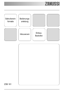 Bedienungsanleitung Zanussi ZOB161X Backofen