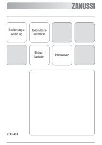 Bedienungsanleitung Zanussi ZOB481 Backofen