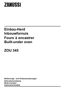 Handleiding Zanussi ZOU345X Oven