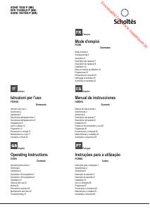 Manual de uso Scholtès SCHO 103E P (BK) Horno