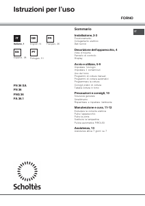 Manual Scholtès FNG 36 Forno