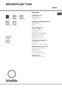 Manual de uso Scholtès FA 36.1 Horno