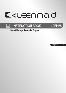 Manual Kleenmaid LDFHP8 Dryer