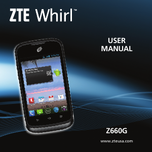 Manual ZTE Z660G Whirl Mobile Phone