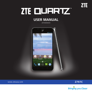 Manual ZTE Z797C Quartz Mobile Phone