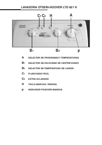 Manual de uso Otsein-Hoover LB LTD 821 Lavadora