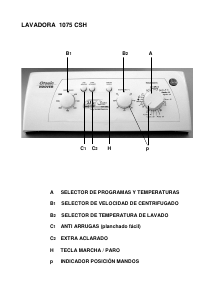 Manual de uso Otsein-Hoover LB 1075CSH Lavadora