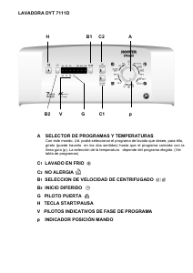 Manual de uso Otsein-Hoover DYT 7111DC-37 Lavadora