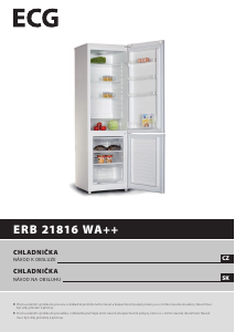 Návod ECG ERB 21816 WA++ Chladnička s mrazničkou
