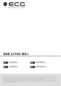 Bedienungsanleitung ECG ERB 21700 WA+ Kühl-gefrierkombination