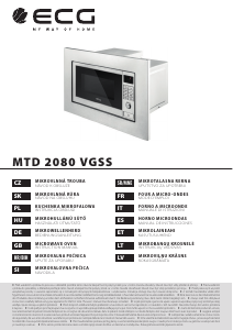 Rokasgrāmata ECG MTD 2080 VGSS Mikroviļņu krāsns