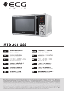 Priročnik ECG MTD 205 GSS Mikrovalovna pečica