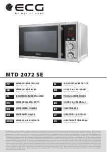 Vadovas ECG MTD 2072 SE Mikrobangų krosnelė