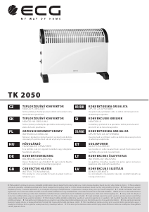 Návod ECG TK 2050 Ohrievač