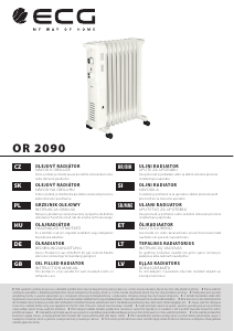 Návod ECG OR 2090 Ohrievač