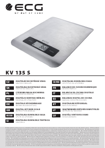 Manuál ECG KV 135 S Kuchyňská váha