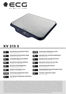 Manuál ECG KV 215 S Kuchyňská váha