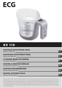 Manuál ECG KV 119 Kuchyňská váha