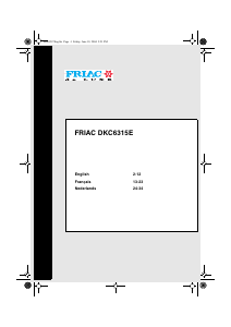 Mode d’emploi Friac DKC 6315 E Sèche-linge