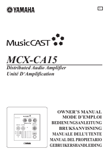 Manual de uso Yamaha MCX-CA15 Amplificador
