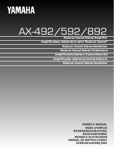 Bedienungsanleitung Yamaha AX-892 Verstärker