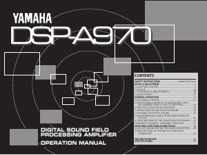 Manual Yamaha DSP-A970 Amplifier