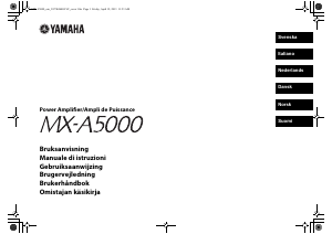 Manuale Yamaha MX-A5000 Amplificatore