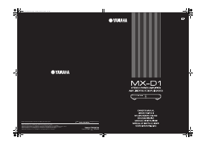 Manual Yamaha MX-D1 Amplifier