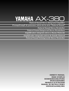 Manual Yamaha AX-380 Amplifier