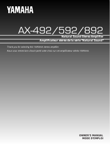 Manual Yamaha AX-492 Amplifier