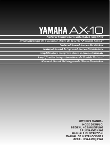 Manual Yamaha AX-10 Amplifier