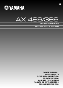 Manual de uso Yamaha AX-396 Amplificador