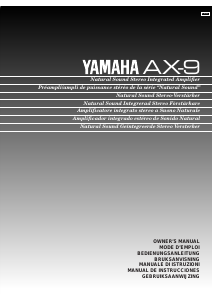 Manual Yamaha AX-9 Amplifier