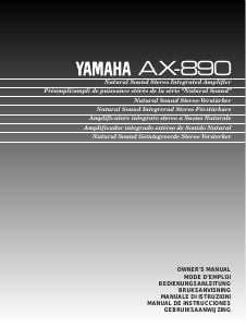 Manual Yamaha AX-890 Amplifier