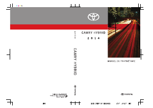 Mode d’emploi Toyota Camry Hybrid (2014)